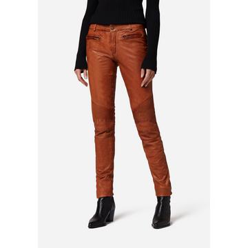 Pantalon en cuir  Donna, avec éléments de biker