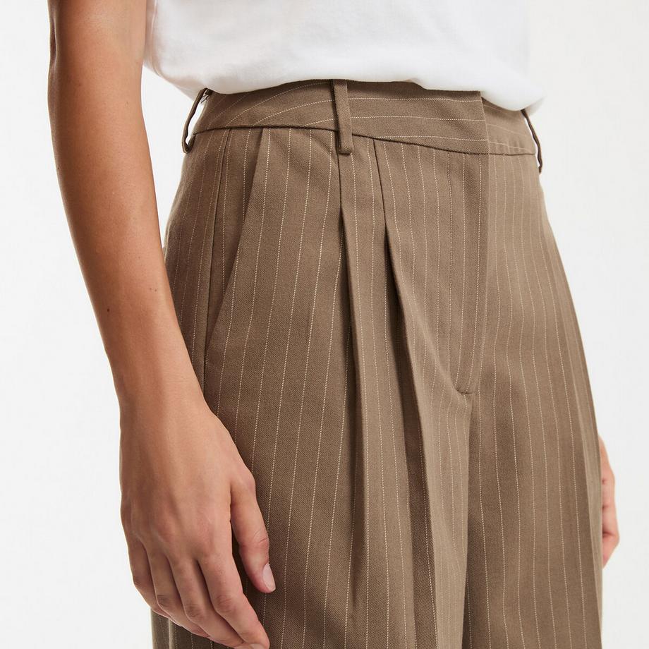 La Redoute Collections Pantalon Rayé Loose Fit  