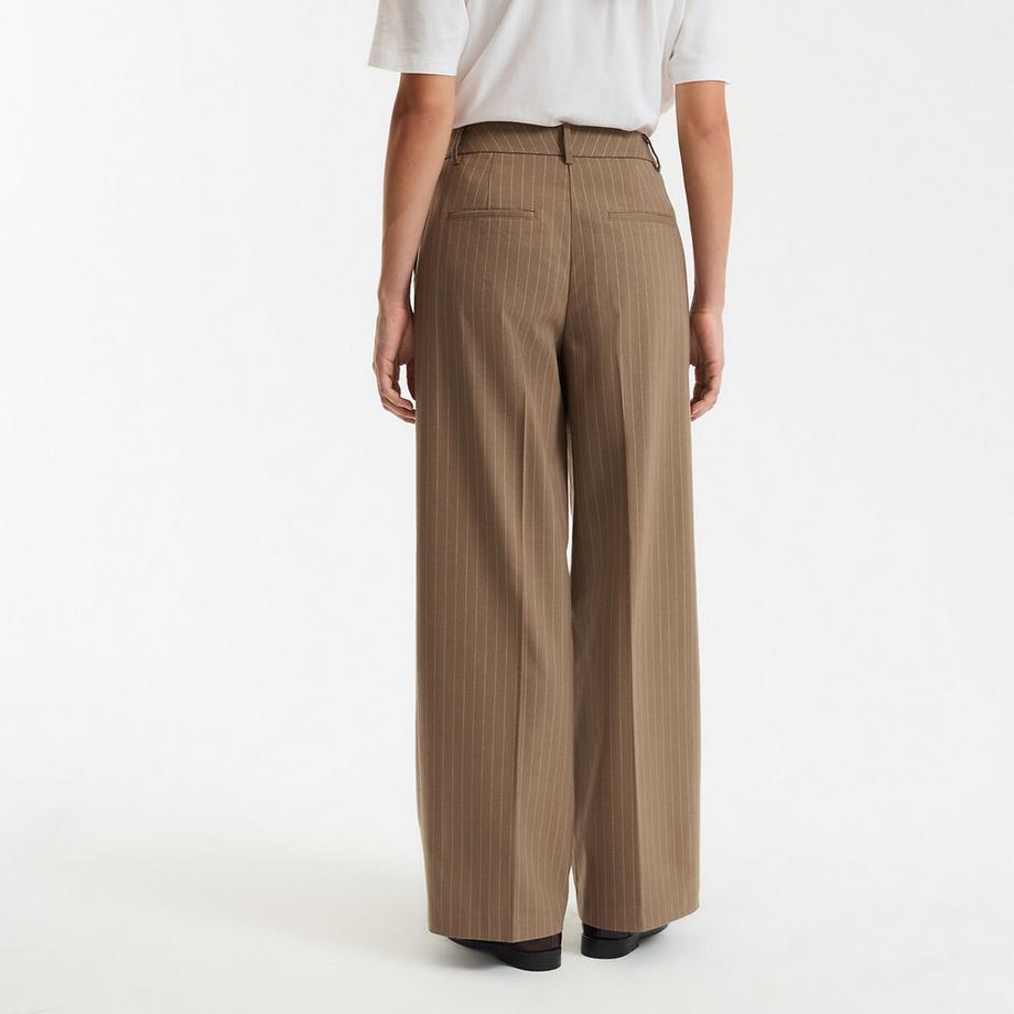 La Redoute Collections Pantalon Rayé Loose Fit  