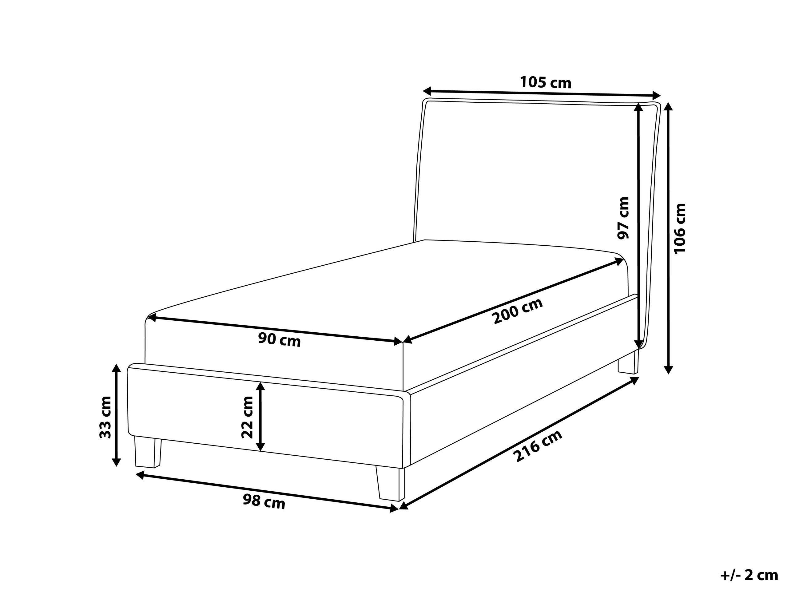 Beliani Bett mit Lattenrost aus Polyester Klassisch SENNEZ  