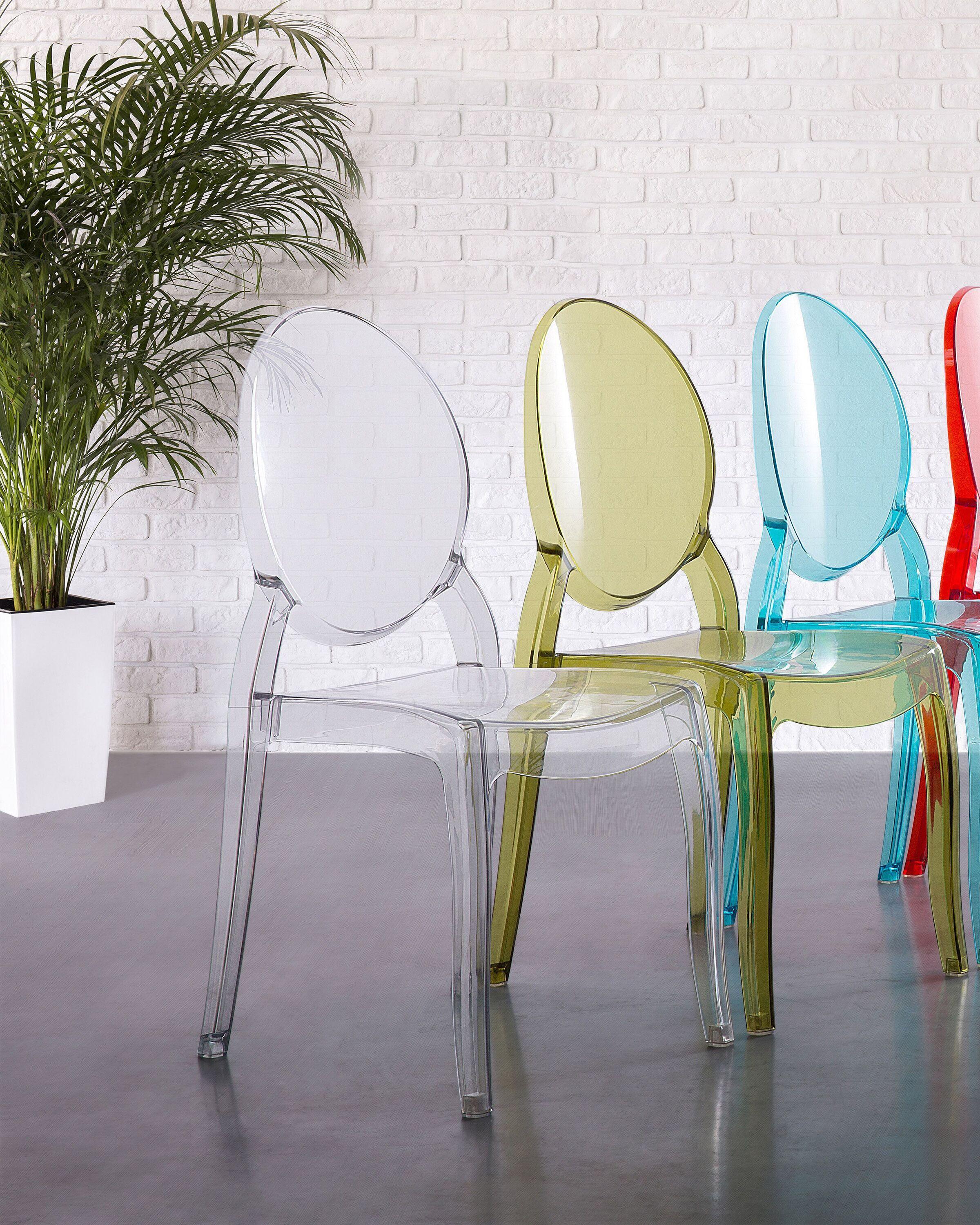 Beliani Lot de 4 chaises en Polycarbonate Moderne MERTON  