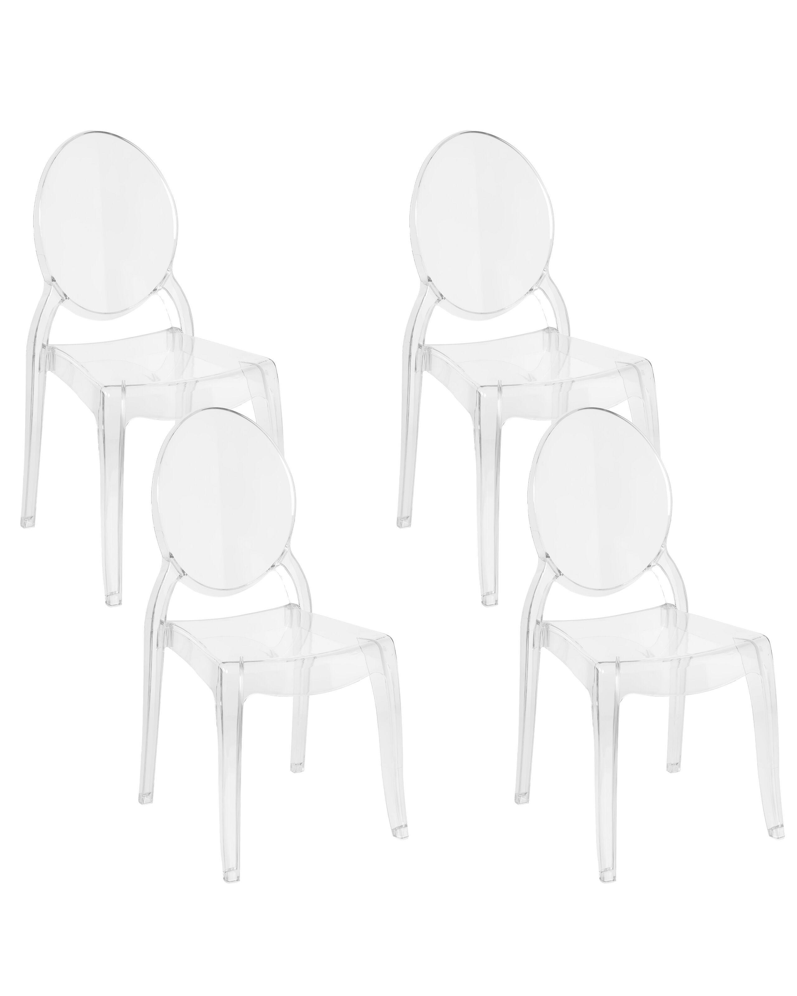 Beliani Lot de 4 chaises en Polycarbonate Moderne MERTON  