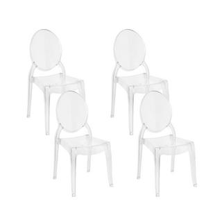 Beliani Lot de 4 chaises en Polycarbonate Moderne MERTON  