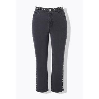 Studio Untold Jean Mom Rivets Fantaisie 5 Poches Taille Élastique  