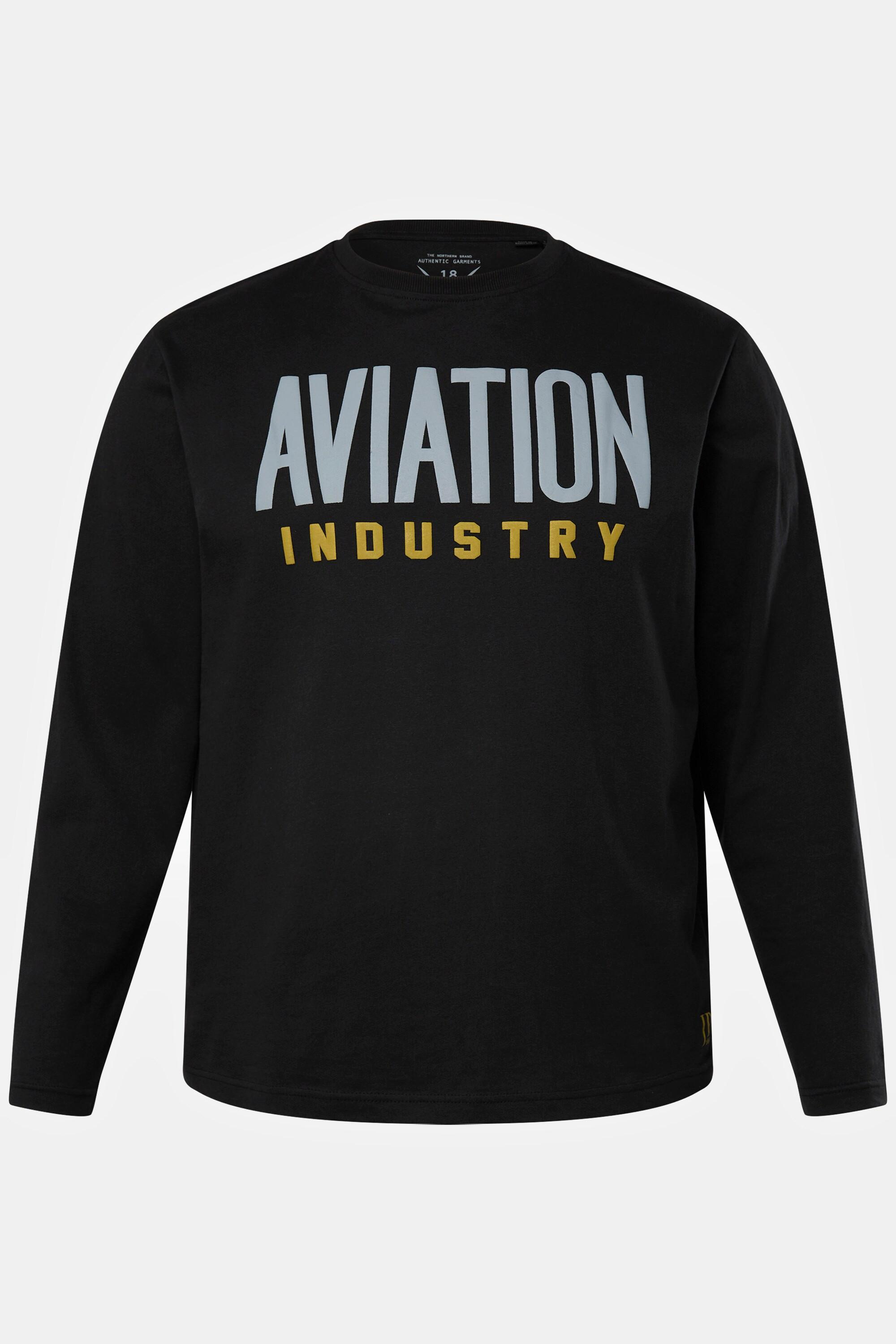 JP1880 T-shirt manches longues col rond imprimé caoutchouté Tall  