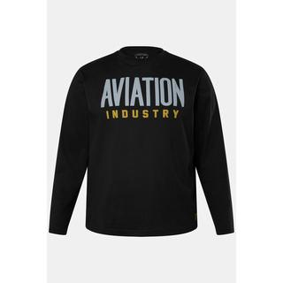 JP1880 T-shirt manches longues col rond imprimé caoutchouté Tall  