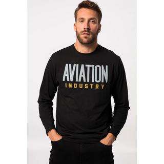 JP1880 T-shirt manches longues col rond imprimé caoutchouté Tall  