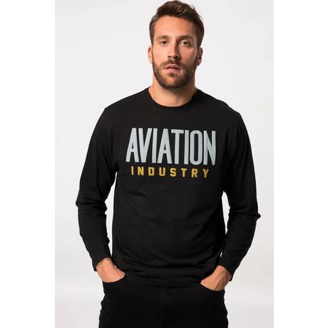 JP1880 T-shirt manches longues col rond imprimé caoutchouté Tall  