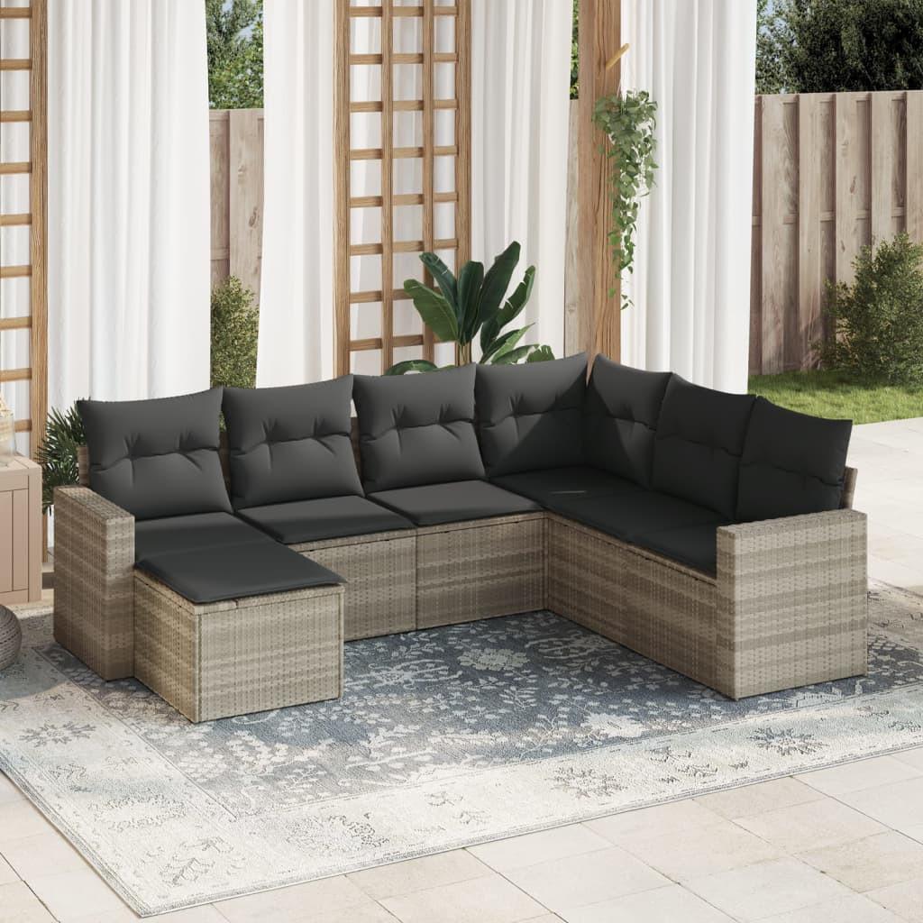 VidaXL set divano da giardino Polirattan  