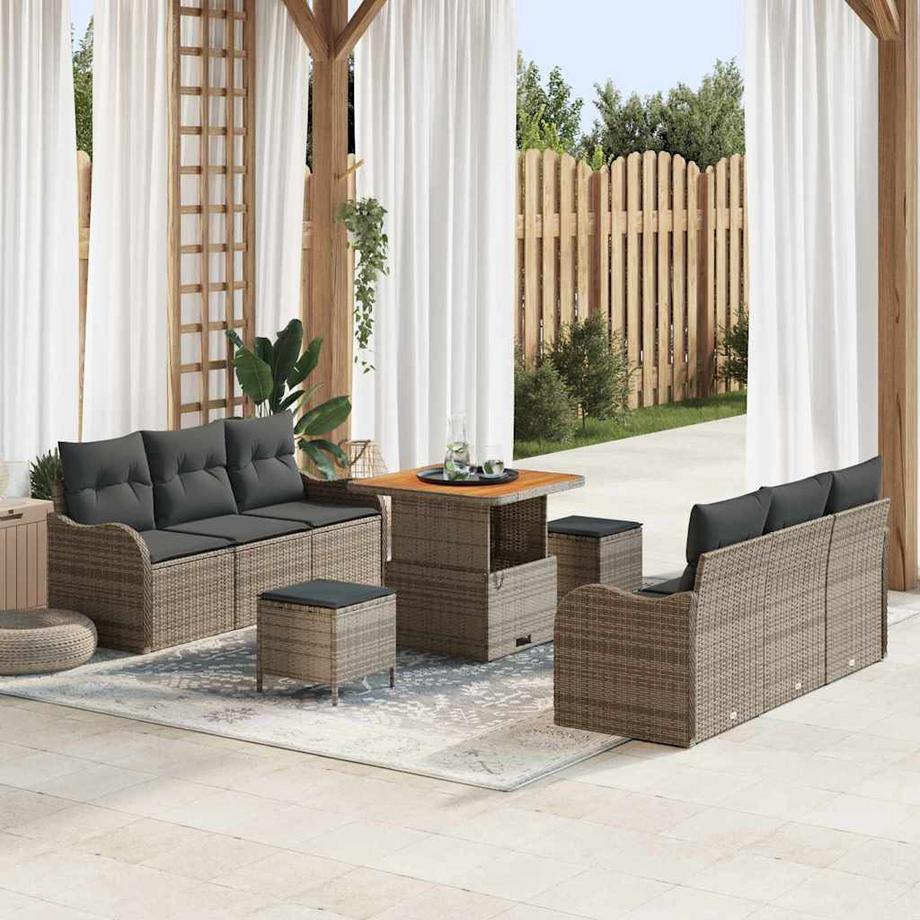 VidaXL Gartensofa-set poly-rattan  