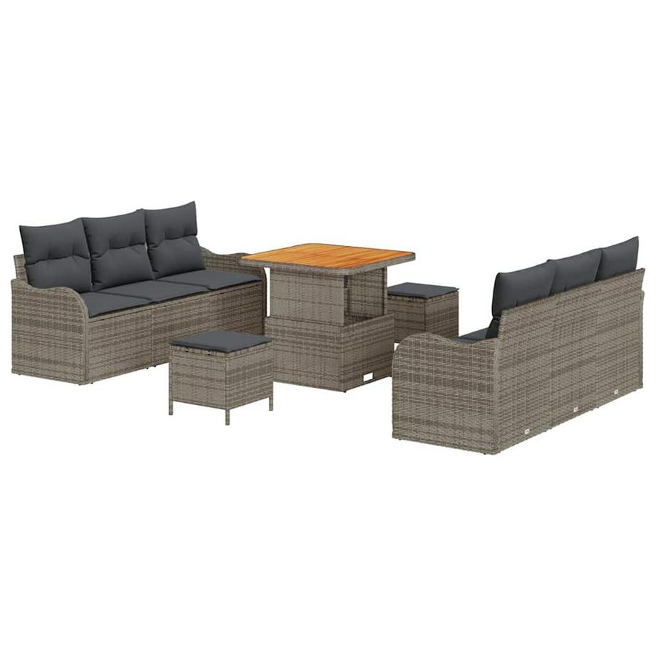 Gartensofa-set poly-rattan