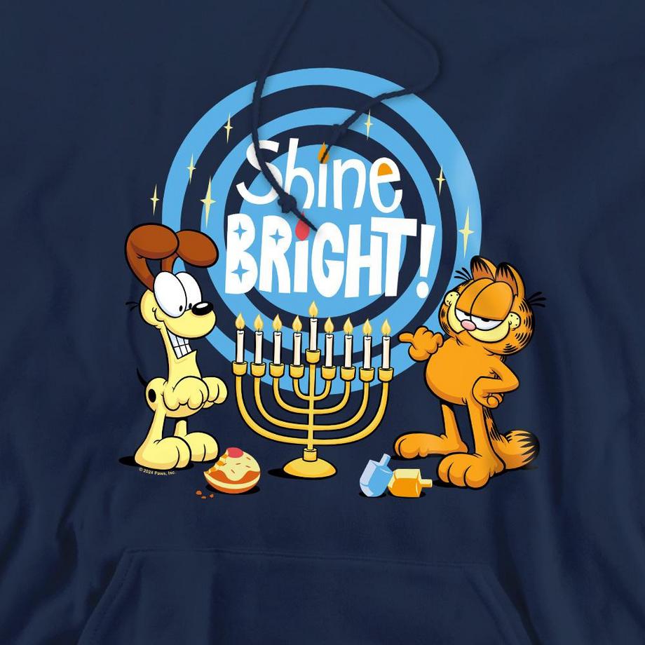 Garfield Shine Bright For Hanukkah Felpa Con Cappuccio  