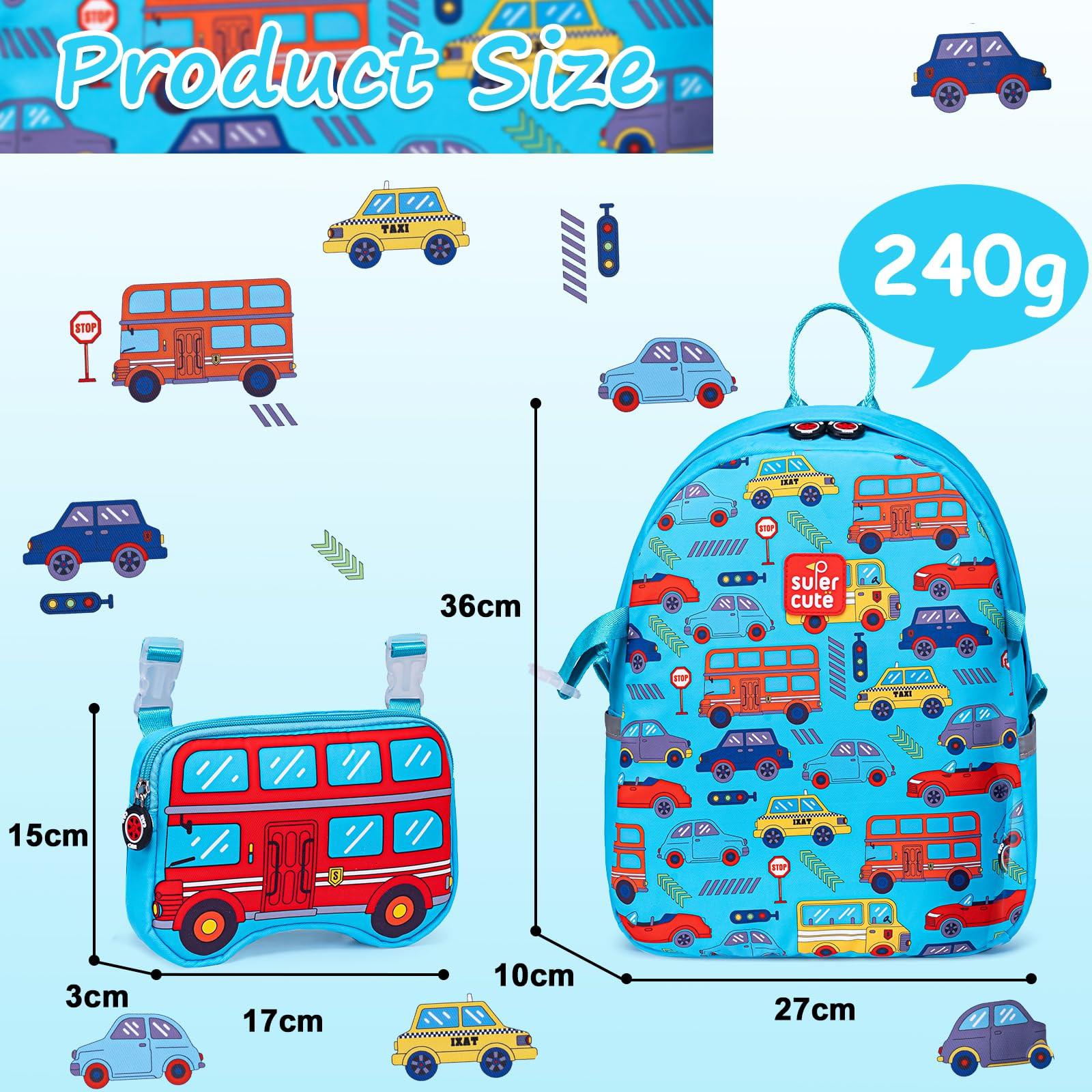 Only-bags.store Daypack Sac à dos préscolaire Imprimé Voiture  