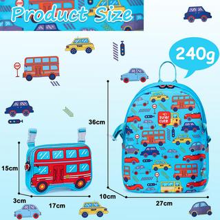 Only-bags.store Daypack Sac à dos préscolaire Imprimé Voiture  