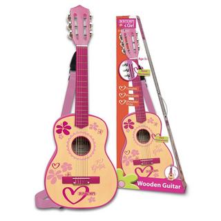 BONTEMPI  Klassische Holzgitarre Pink (75cm) 