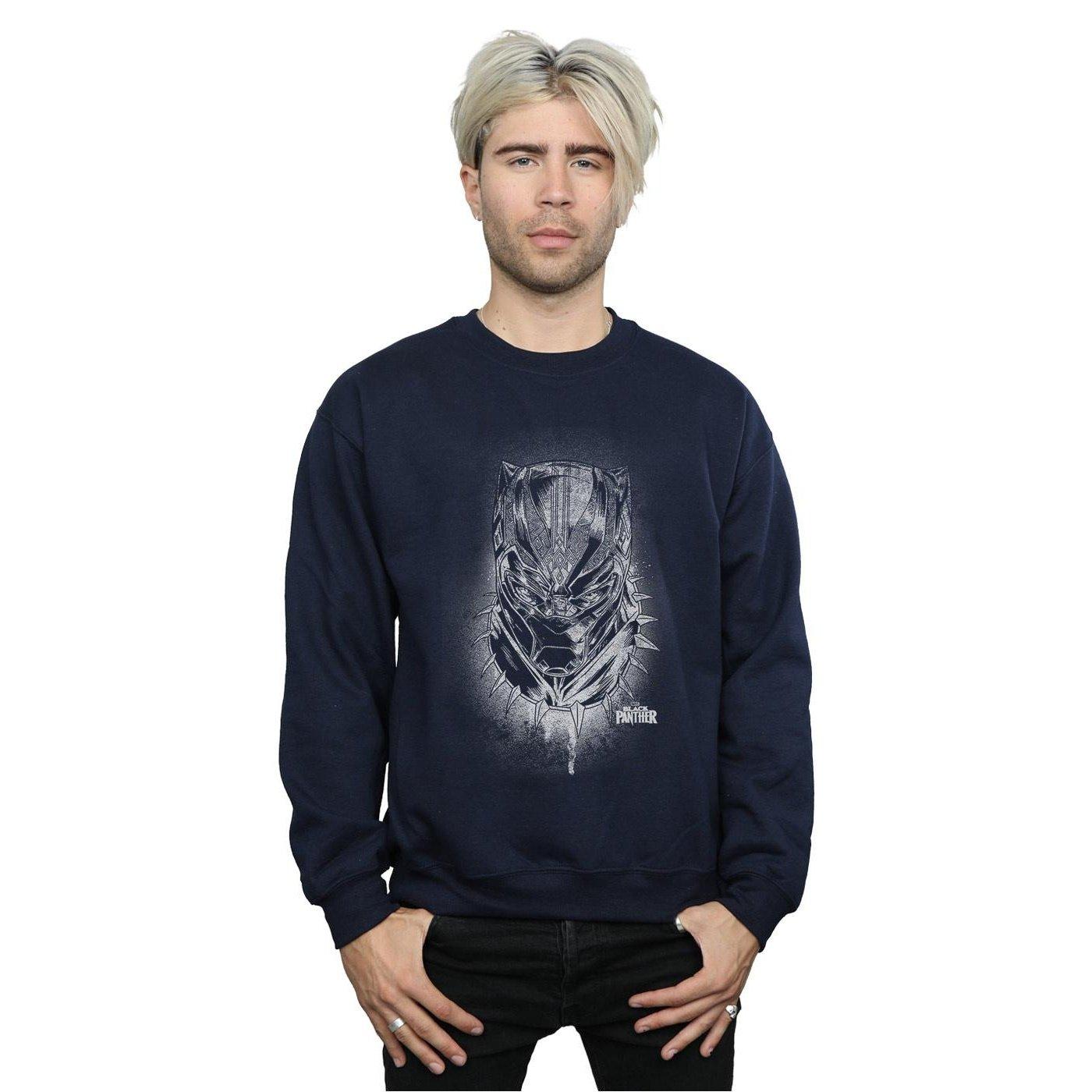 MARVEL  Black Panther Spray Headshot Sweatshirt 