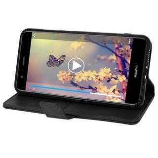 Avizar  Étui Portefeuille Noir Huawei P10 Lite 