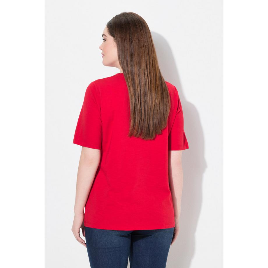 Ulla Popken Classic Trachtenmotiv Col Rond Manches Courtes T-Shirt  