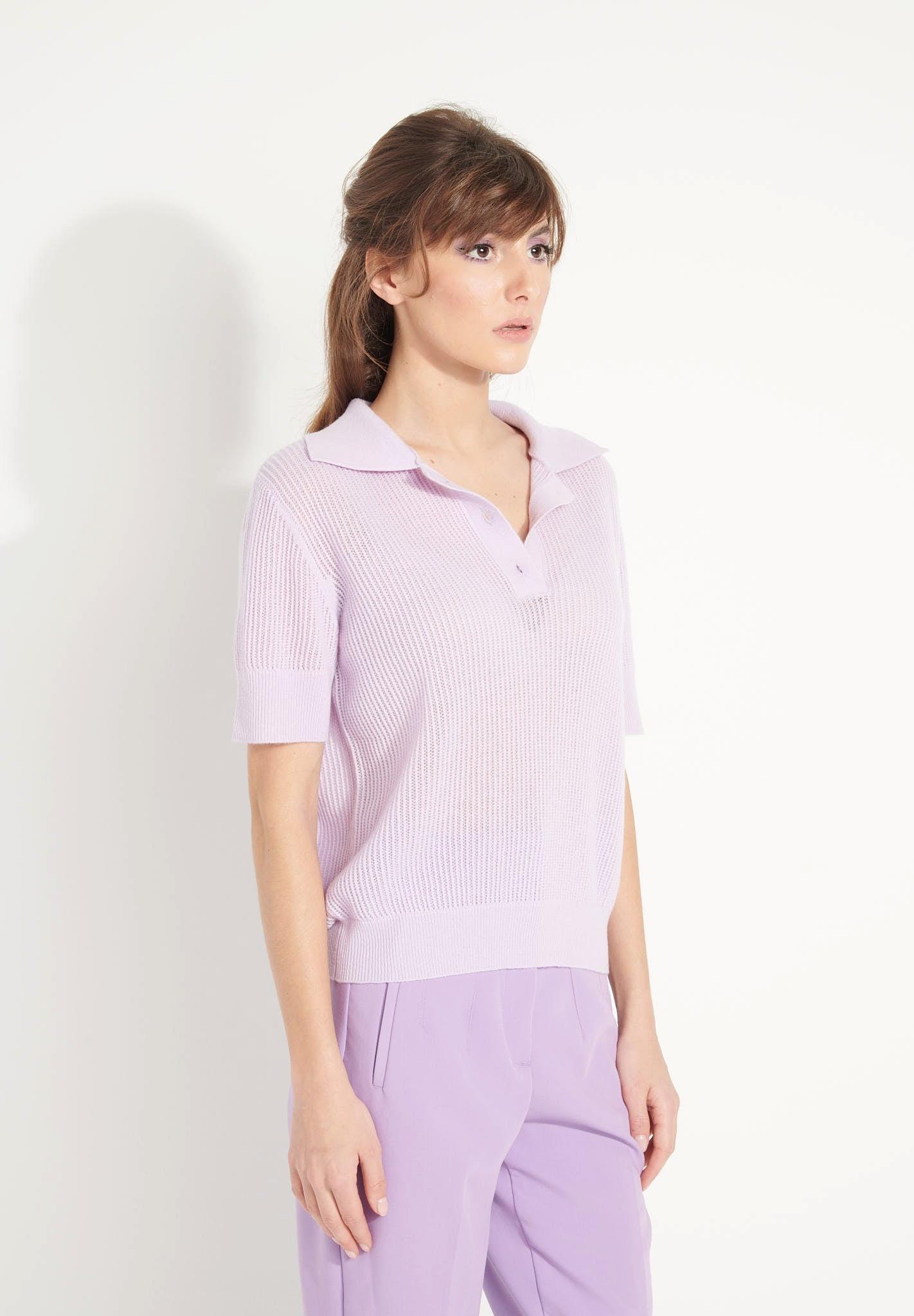 Studio Cashmere8  AVA 1 Polo a maniche corte - 100% cashmere, grezzo 