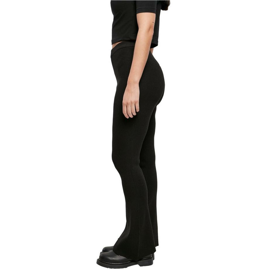 URBAN CLASSICS Damen Rib Knit Bootcut Leggings  