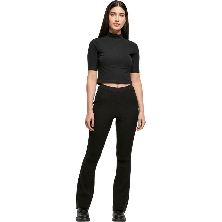 URBAN CLASSICS Damen Rib Knit Bootcut Leggings  