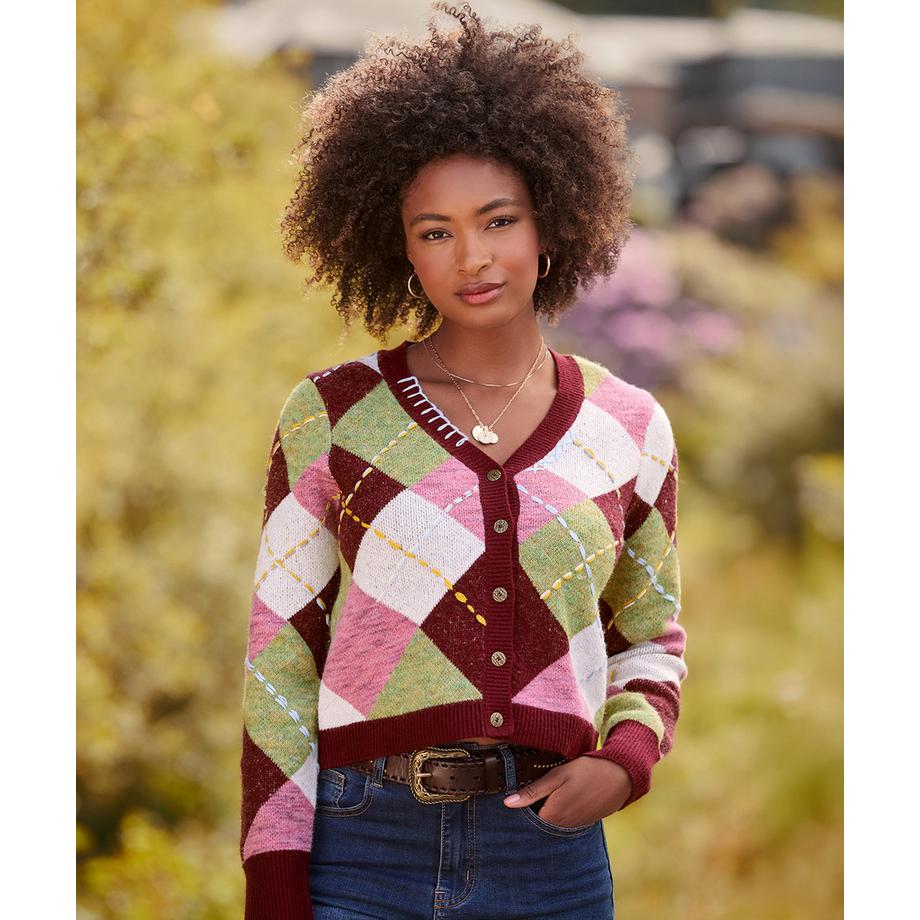 Joe Browns Cardigan Classico in Maglia Argyle  