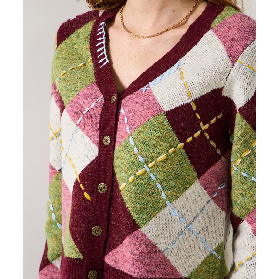 Joe Browns Cardigan Classico in Maglia Argyle  