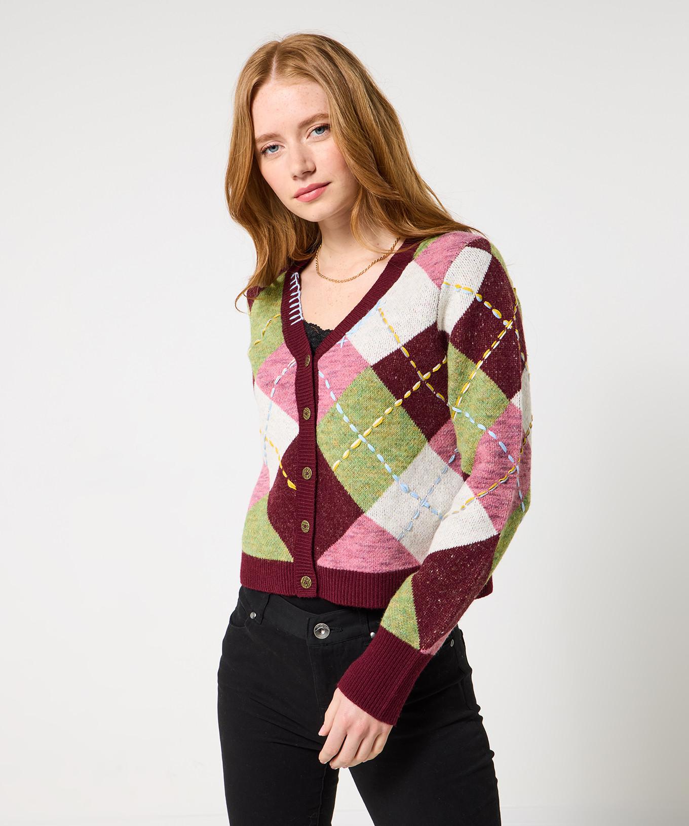 Joe Browns Gilet Classique en Maille Argyle  
