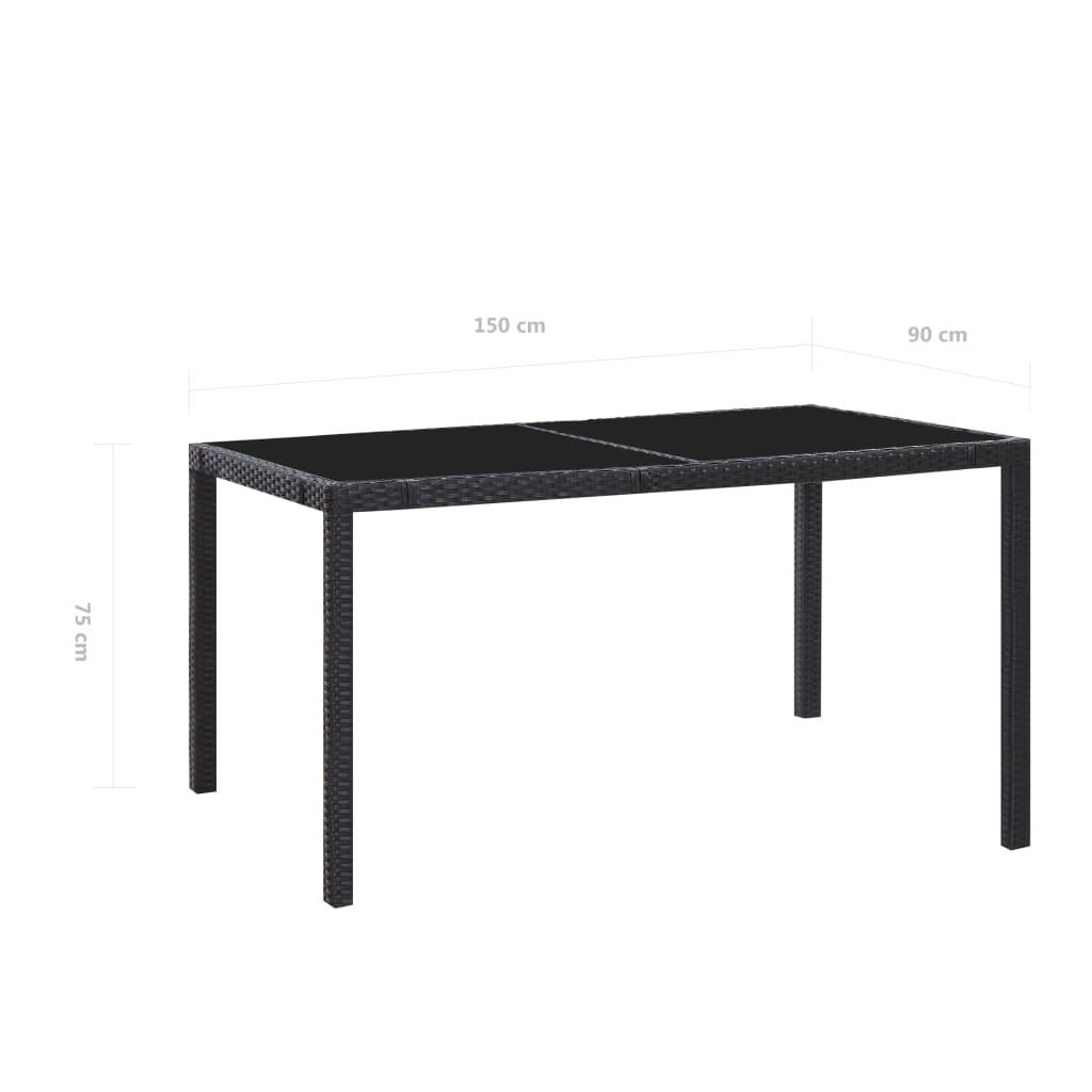 VidaXL Table et chaise de jardin rotin synthétique  