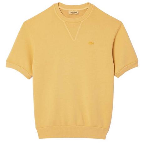 LACOSTE Fleece Kurzarm T-Shirt mit gesticktem Logo  