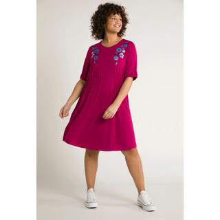 Ulla Popken  Bellieva-Kleid, Jersey, V-Ausschnitt, Halbarm, Quernaht 