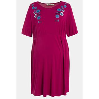 Ulla Popken  Bellieva-Kleid, Jersey, V-Ausschnitt, Halbarm, Quernaht 