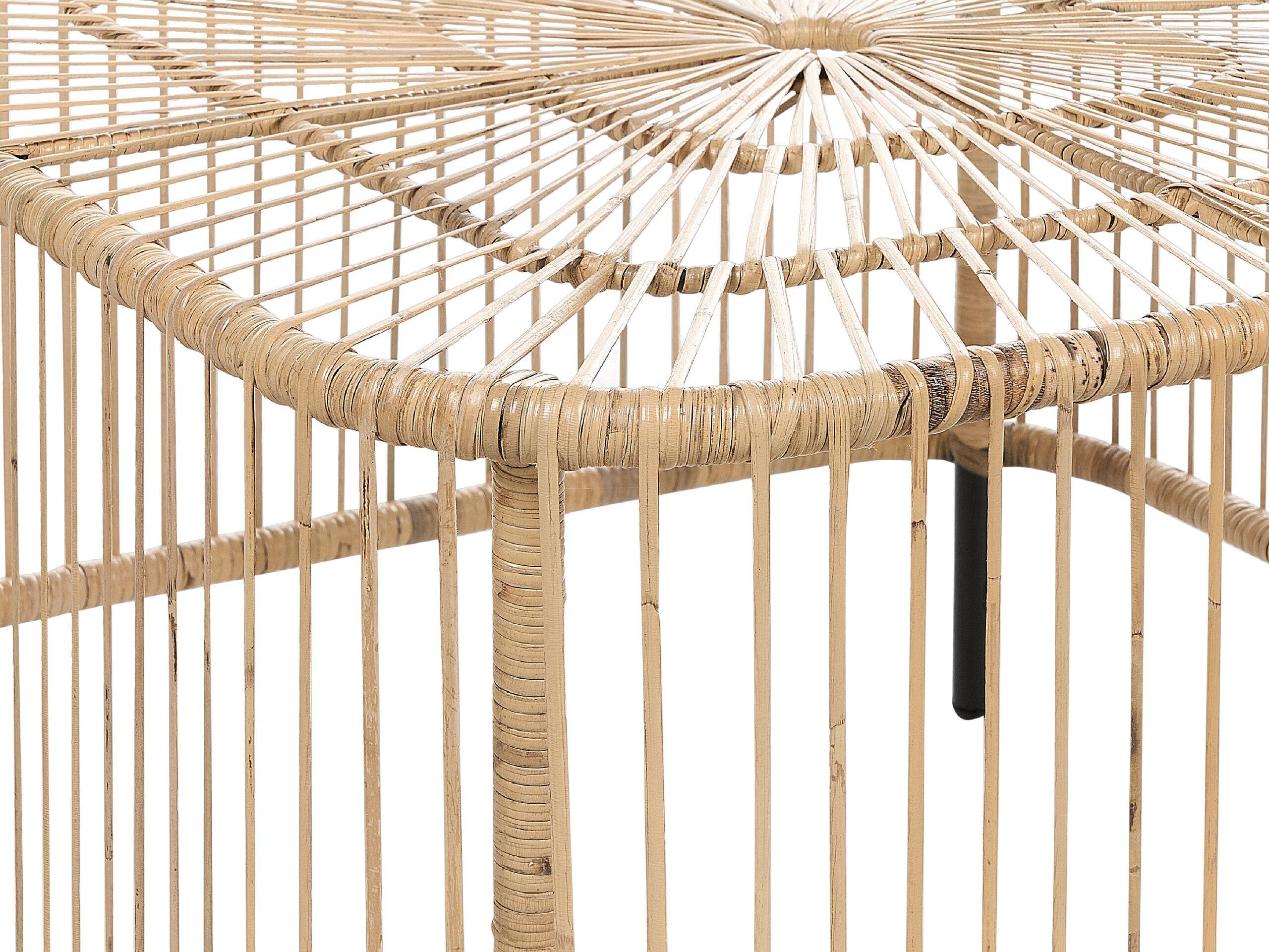 Beliani Tavolino da giardino en Rattan Boho CESENATICO  