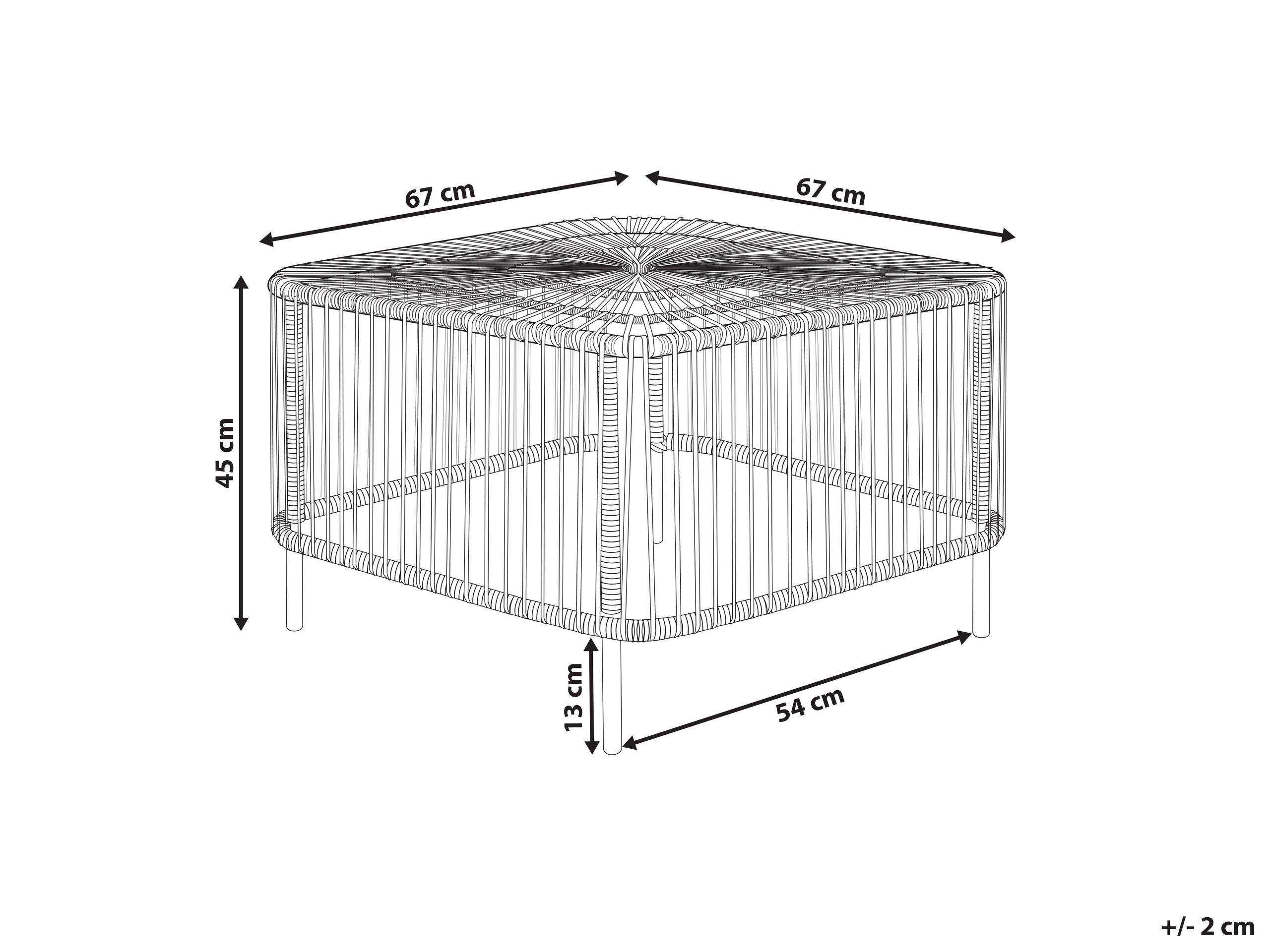 Beliani Table basse en Rotin Boho CESENATICO  