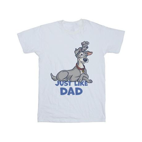 Disney Lady And The Tramp Just Like Dad T-Shirt Regular Fit  