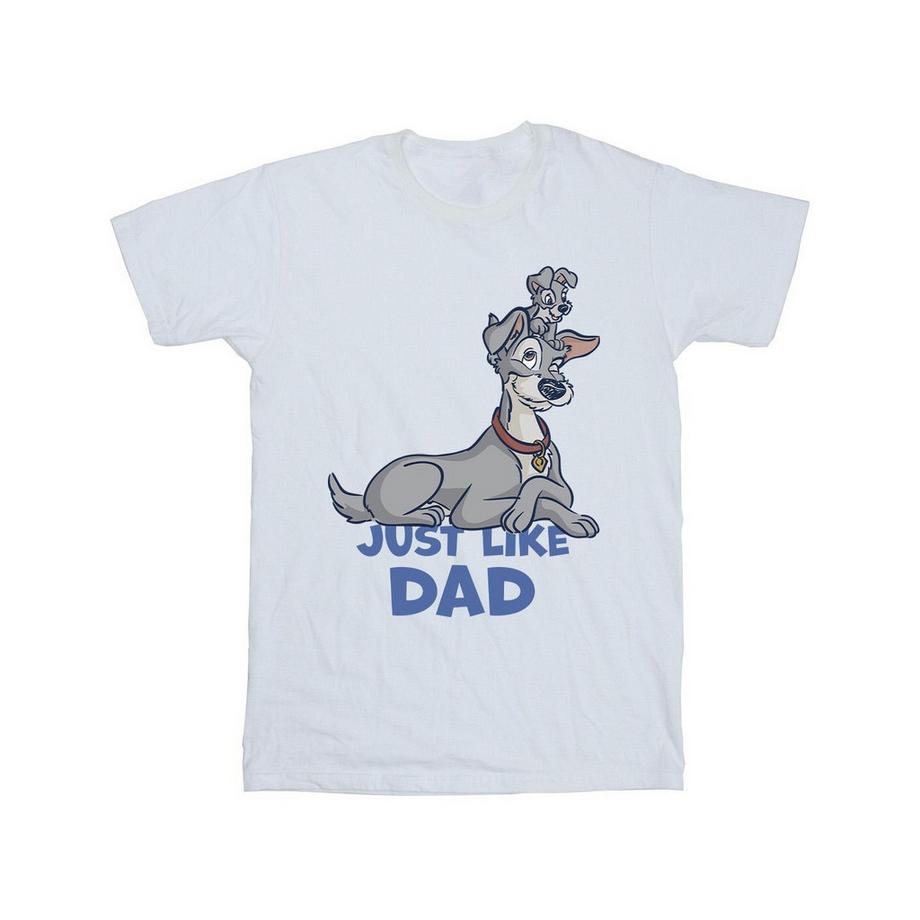 Disney Lady And The Tramp Just Like Dad T-Shirt Regular Fit  