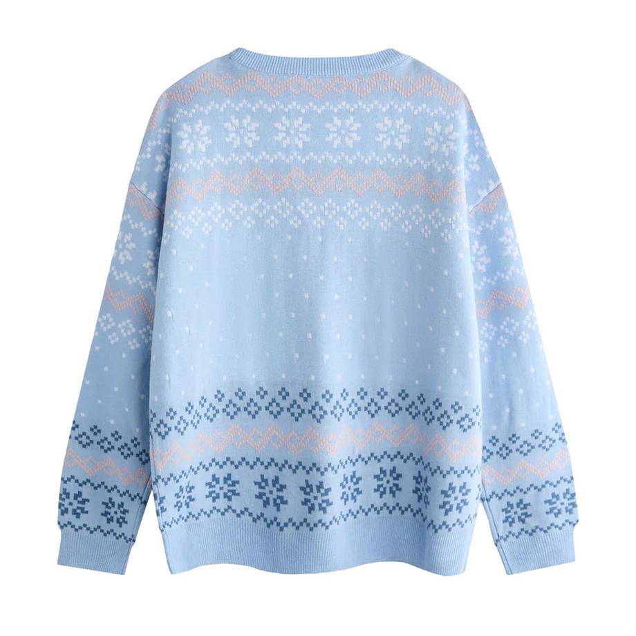 Lilo & Stitch Maglione Natale Cucitura  