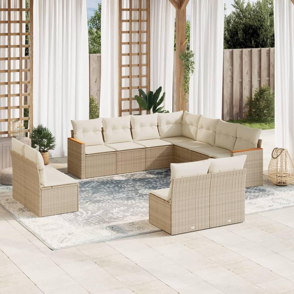 VidaXL set divano da giardino Polirattan  