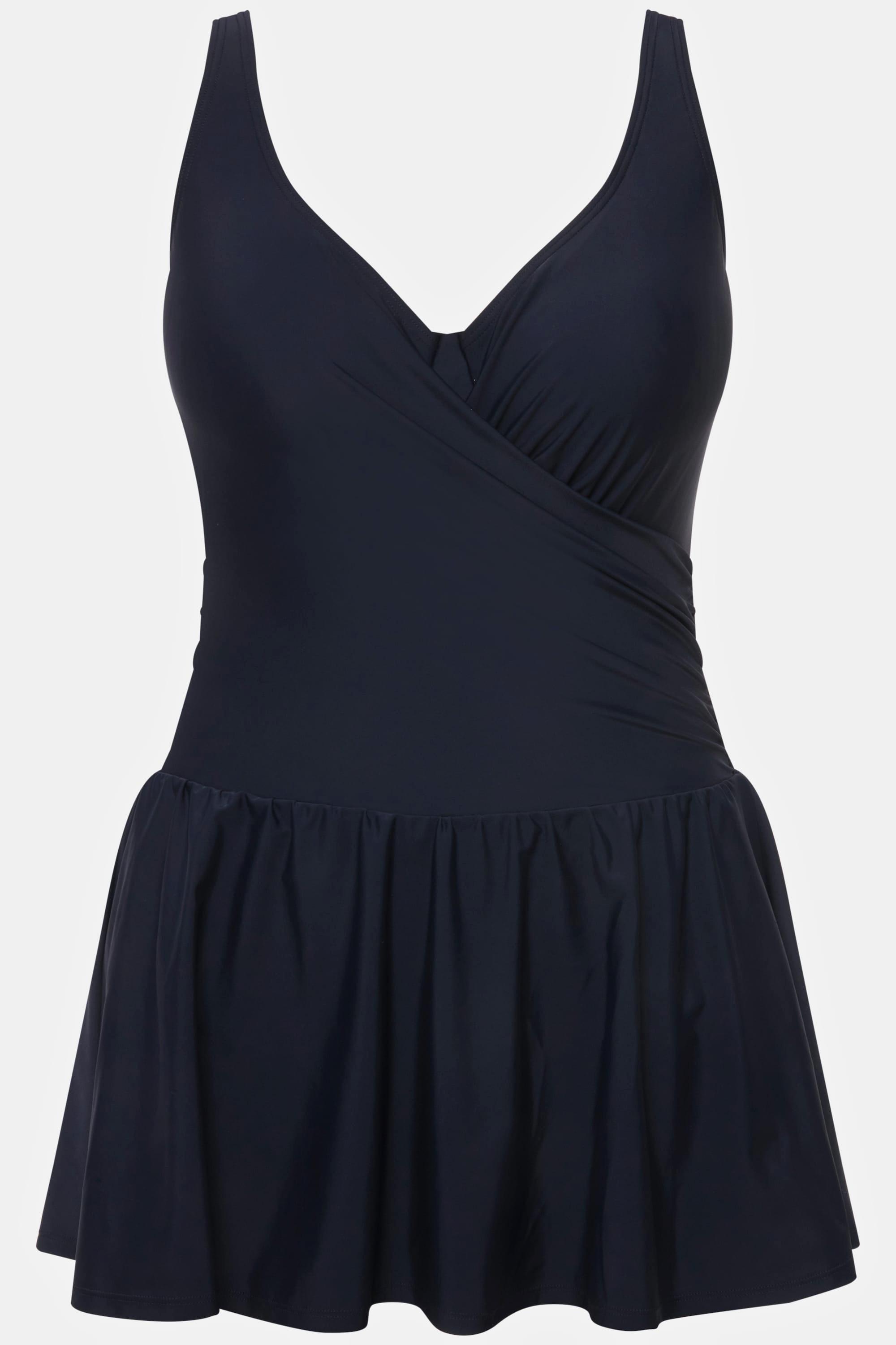 Ulla Popken Badekleid Bügel Softcups Raffungen Recycelt  