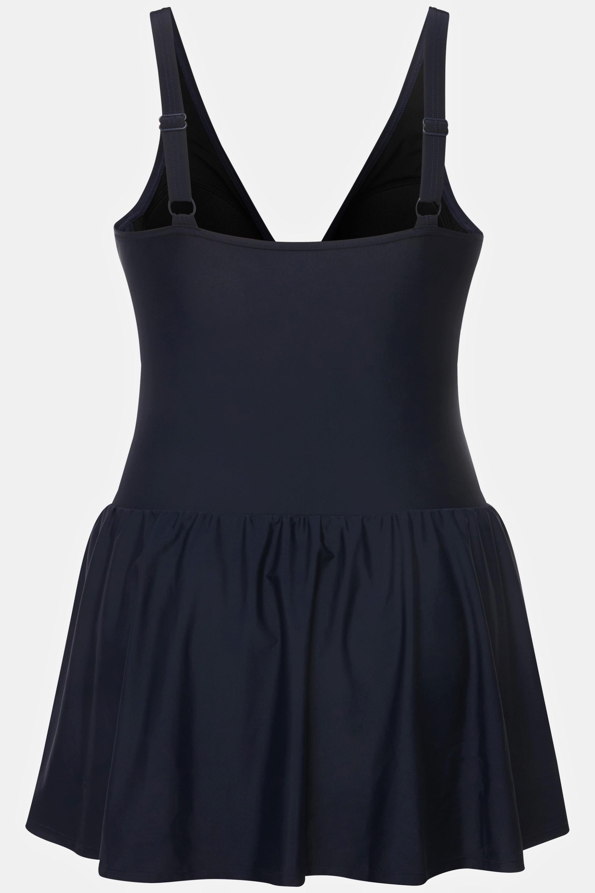 Ulla Popken Badekleid Bügel Softcups Raffungen Recycelt  