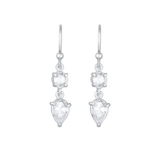 Elli  Boucles d'Oreilles Femmes Pendentif D'oreilles Goutte Solitaire Etincelant Avec Zirconia 