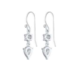 Elli  Boucles d'Oreilles Femmes Pendentif D'oreilles Goutte Solitaire Etincelant Avec Zirconia 