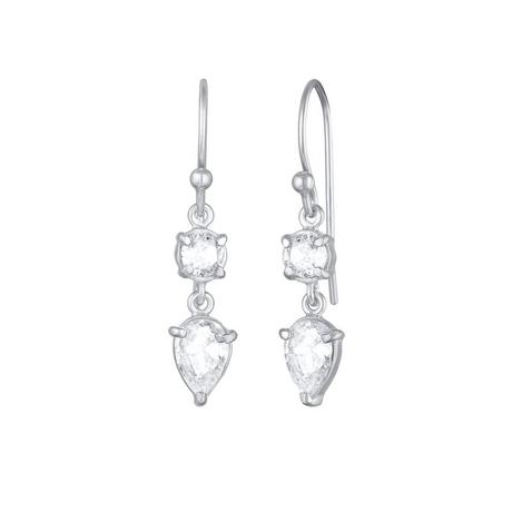 Elli  Boucles d'Oreilles Femmes Pendentif D'oreilles Goutte Solitaire Etincelant Avec Zirconia 