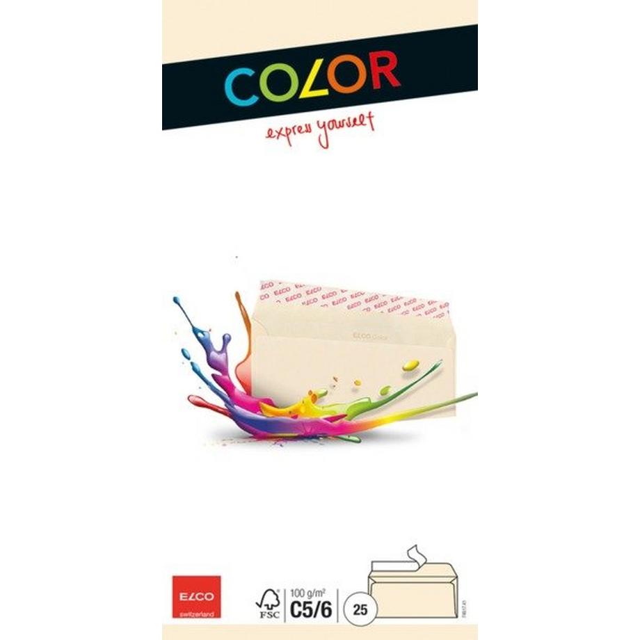 elco ELCO Couvert Office o/Fenster C5/6 74617.41 100g, chamois 25 Stück  