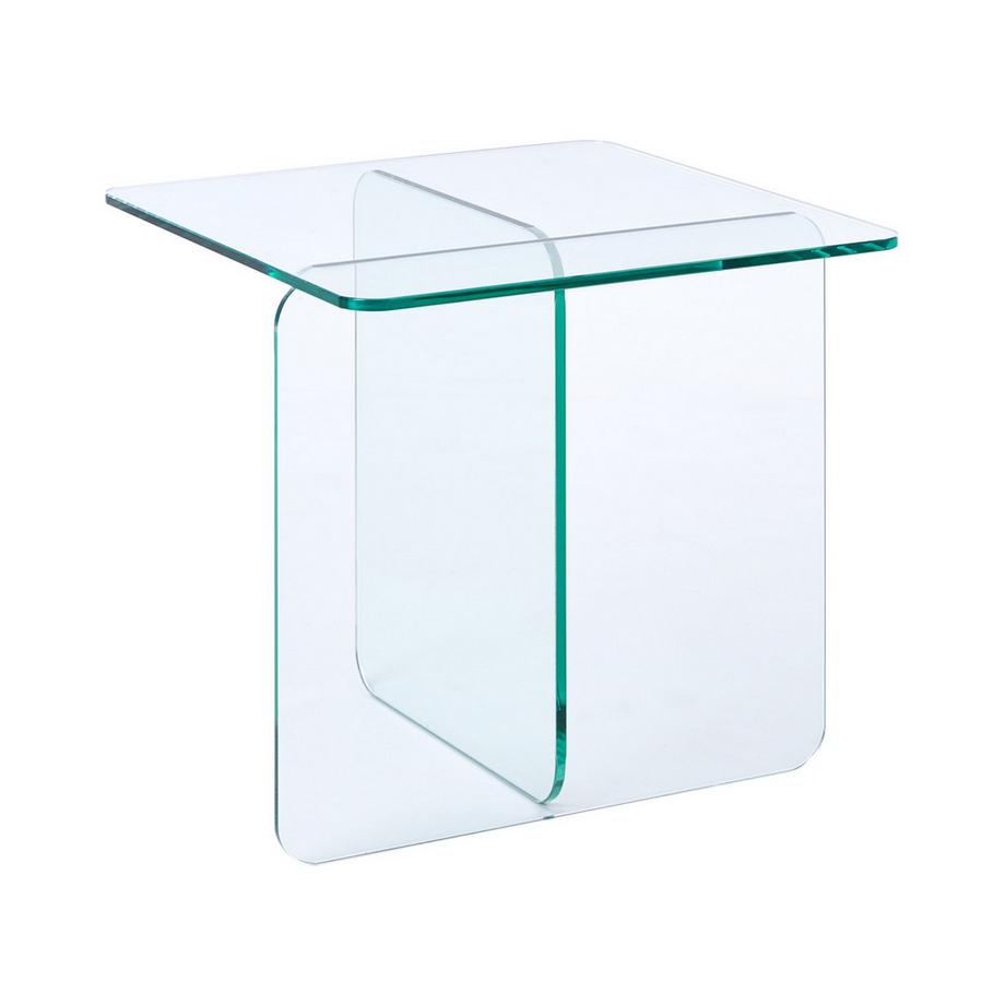 Beliani Table d'appoint en Verre de sécurité Minimaliste AMISK  