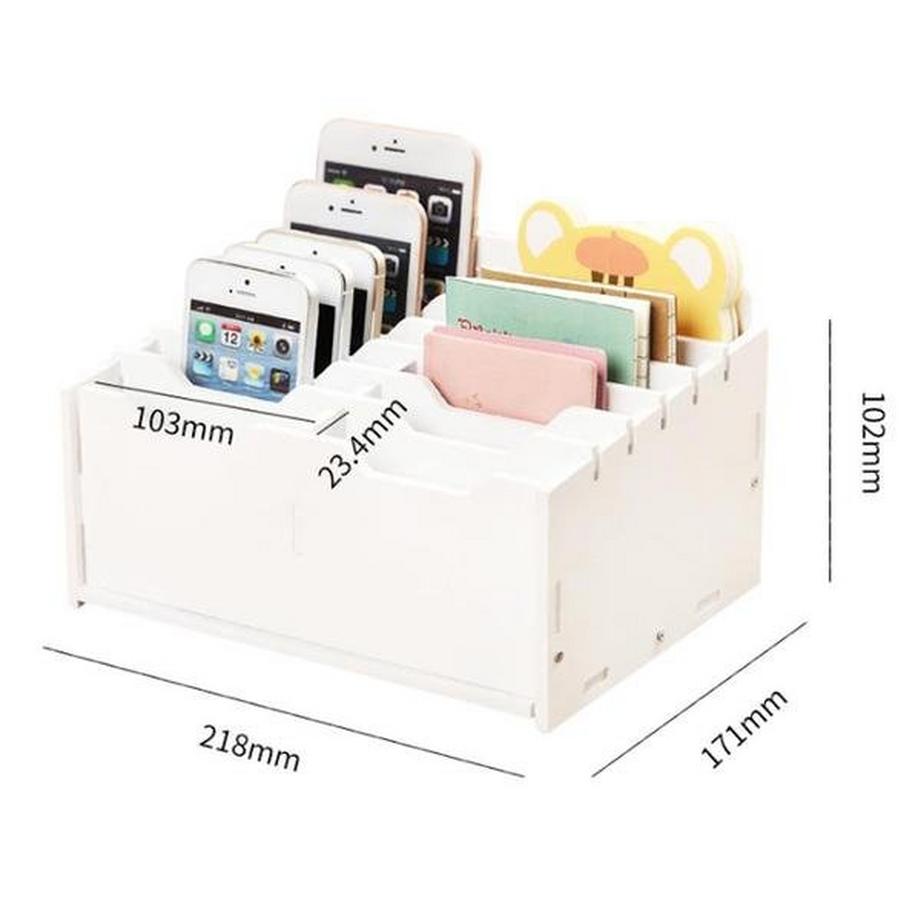 Northio Supporto Mobile con 12 Scomparti - Bianco  