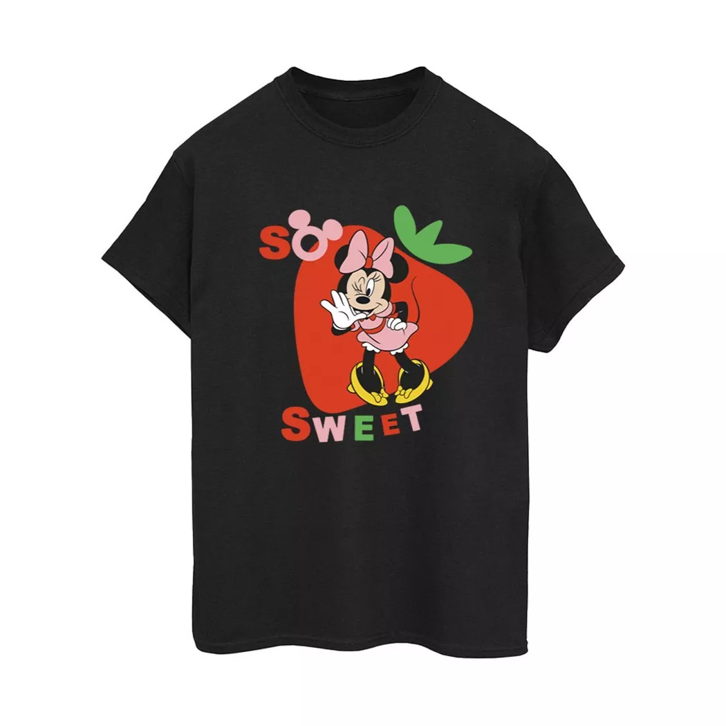 Disney - So Sweet Strawberry TShirt, für Damen, Schwarz, Größe XL
