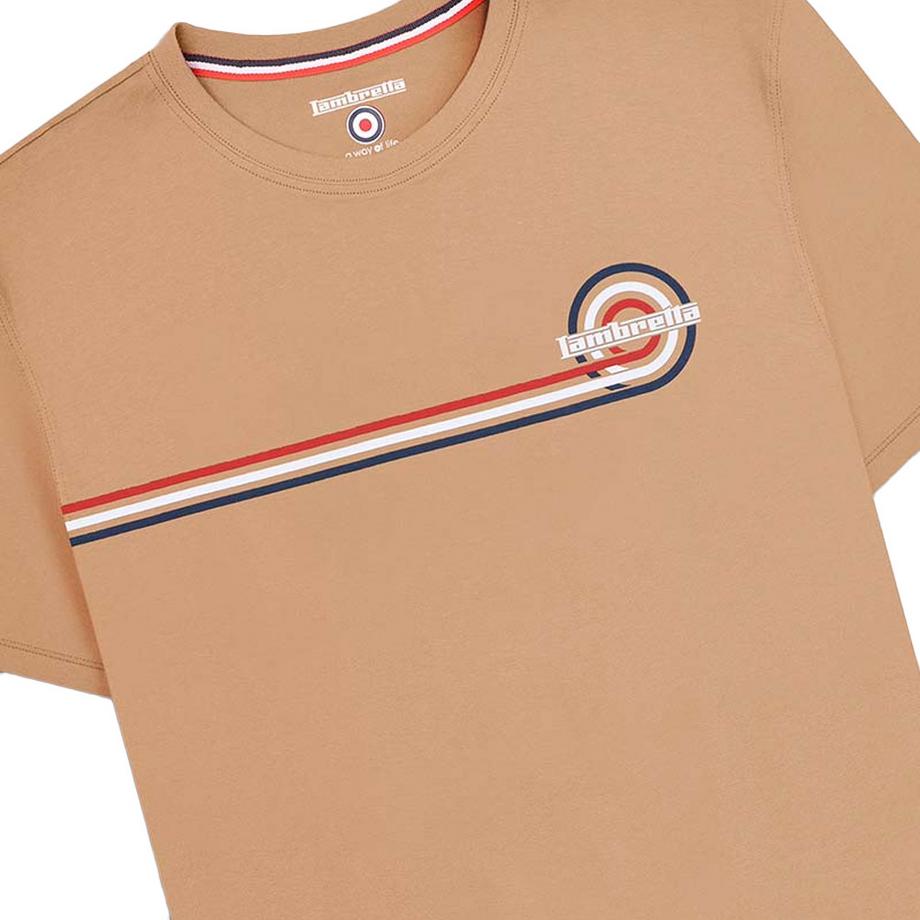 Lambretta T-Shirt Ss24 a righe con logo ricamato  