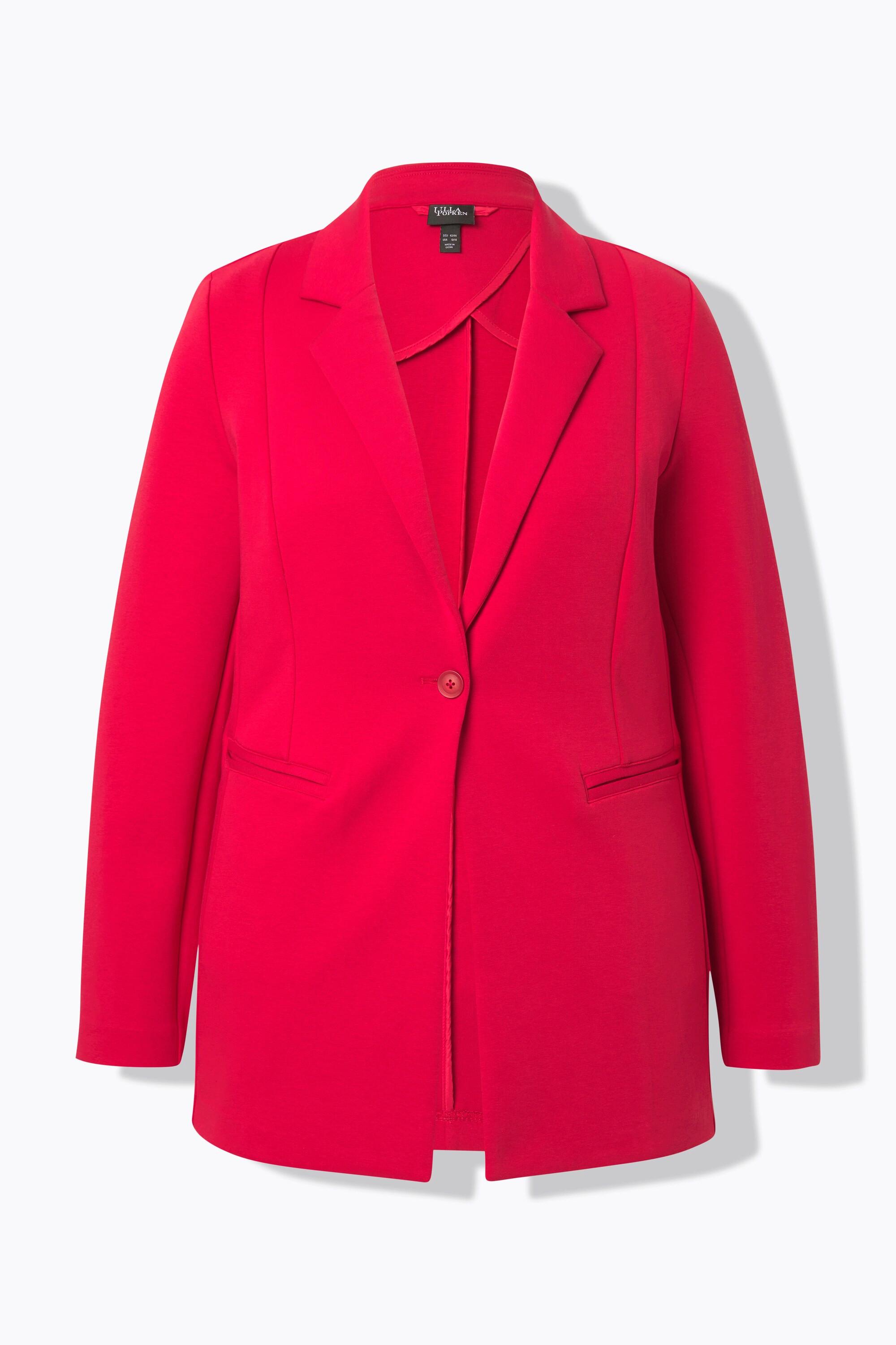 Ulla Popken  Blazer en jersey stretch, ligne en A et col à revers 