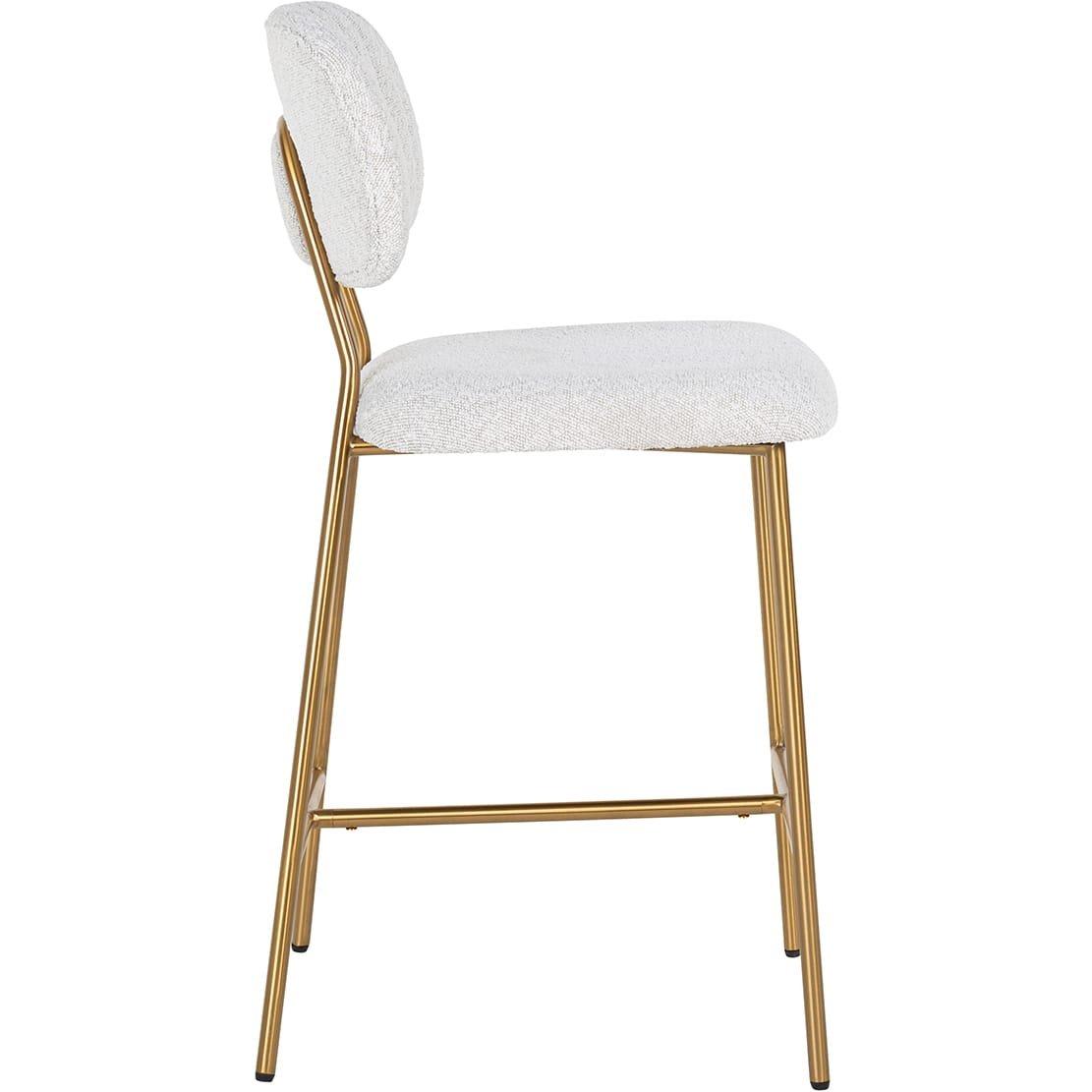 mutoni Chaise de bar Xenia or blanc brossé 97  